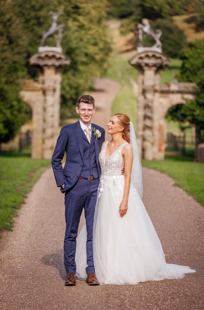 Bride looking at her groom