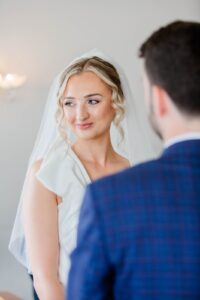 Bridal makeup peachy tones